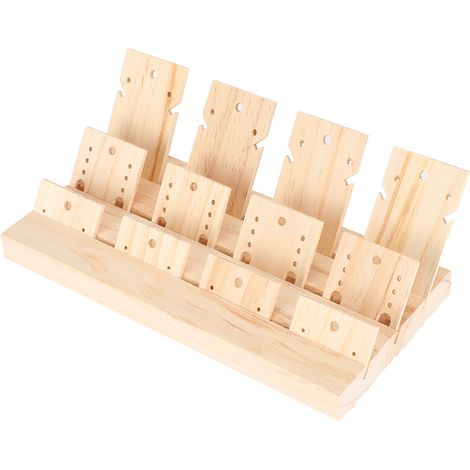 Présentoir à bijoux en bois pour boucles d'oreilles, clous d'oreilles et supports de rangement. (1/5)