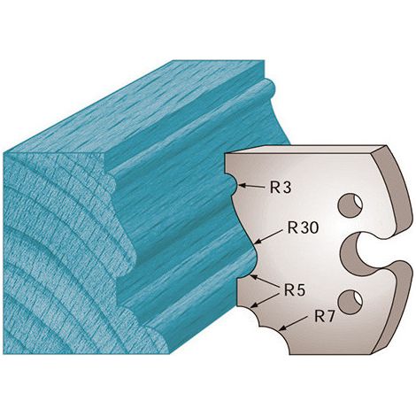 Diamwood Jeu de 2 fers profilés Acier SP - Moulure Louis XV Ht. 50 x 5,5 mm - Dimensions 50 mm x 5,5 mm - Épaisseur 5,5 mm - Entraxe 24 mm - Haute qualité professionnelle (1/2)