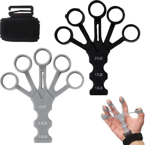 2 Pcs Hand Grip Strengthener, Forearm Grip Training, 6 Resistance Levels Finger Exerciser, Hand Wrist Hand Gripper (1/4)