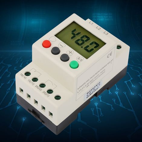 380 V Wechselstrom, 50 Hz, 3-phasiger Relais-Spannungsschutz mit Digitalanzeige (1/5)