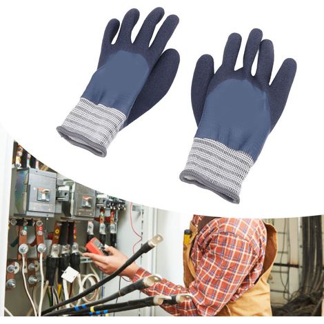 Gants isolants électriques haute tension 1000 V, résistants aux hautes tensions, en caoutchouc antidérapant, pour travaux d'électricien, protection contre les chocs électriques (1/5)