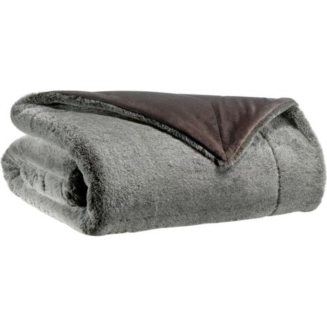 VIVARAISE - Plaid Vivaraise Kinta en polyester marron (130 x 160 cm) (1/2)