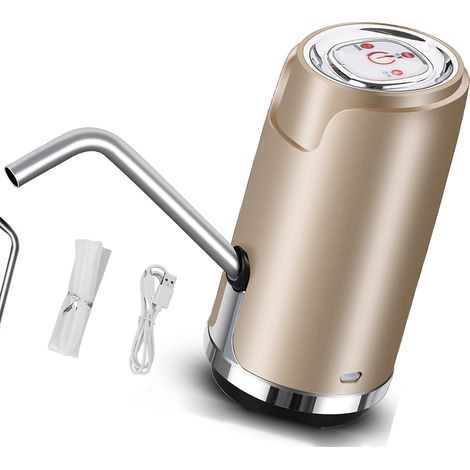 Elektrischer Wasserspender für Flaschen, wiederaufladbare intelligente Wasserpumpe für 5-Gallonen-Eimer, Gold C011 Dosierhahn mit integrierter Batterie. (1/3)
