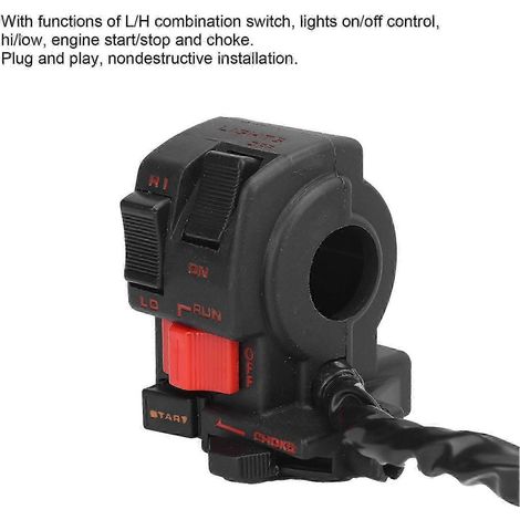 Interruptor de manillar con luz, control de luces altas y bajas, arranque y parada del motor, repuesto para Honda ATC250 250SX 1985-1987 f54 (1/4)