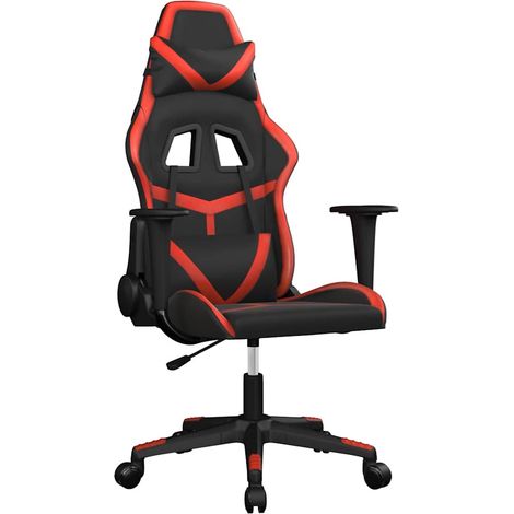 Maison Exclusive - Sedia da Gaming Massaggiante Rosso e Nero in Similpelle (1/5)