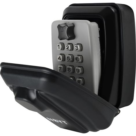 Boîte à clés portable avec serrure à combinaison, clavier à 9 chiffres, pour cacher une clé à l'extérieur, boîte de rangement étanche (1/5)
