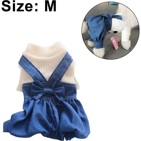 1 Robe salopette, denim, coton, respirant, léger, chien, chat (1/5)