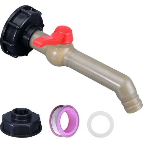 Drain Valve, 1 Inch Tank Accessory, S60 x 6 Adapter, Coarse Thread, Valve, Ball Valve, Tank for 1000L Water Tank, Tanks (1/5)