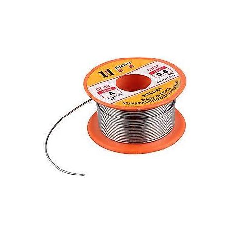 Fil d'étain de 0,8 mm, 50 g, à souder avec flux à l'étain et à la résine. (1/5)