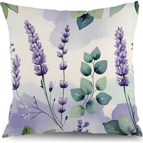 Housses de coussin fleurs printemps été, décoration intérieur extérieur,40×40cm (1/5)