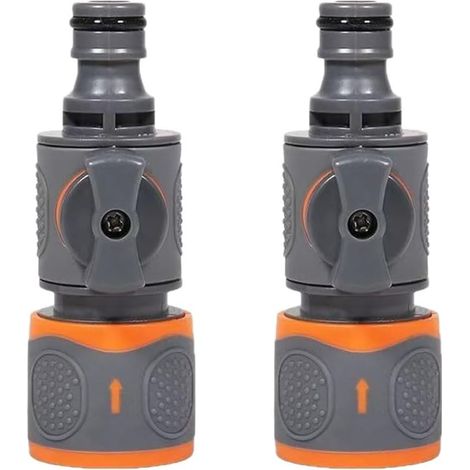 Raccord Tuyau D'arrosage 2 Pcs, Embout Tuyau Arrosage Avec Vanne 15mm (1/5)