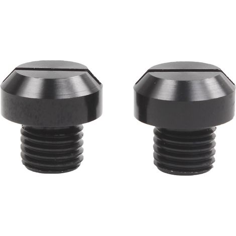 Vis décoratives de rétroviseur à code couleur pour motos Suzuki, Honda, Yamaha et Kawasaki (M10, M8 - Noir) (1/4)