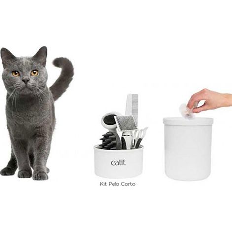 Cat-it Komplettes Pflegeset für Katzen in Weiß