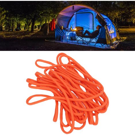 Corde de parachute polyester 9 brins 5 mètres pour randonnée survie en plein air orange