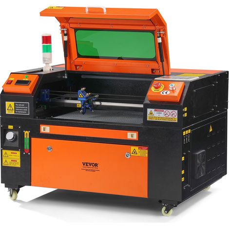 Graveur Laser CO2 Machine de Gravure Découpe Laser 50 W Zone de Travail 300x500 mm, Vitesse de Travail 0-500 mm/s, avec Assistance Air, Panneau de Commande Numérique, pour Bois, Acrylique, Tissu (1/5)