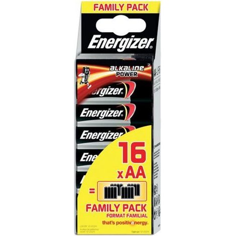 Energizer 627504 Alkaline Power Pile Stilo AA 1.5V Confezione da 16 Pezzi (1/3)