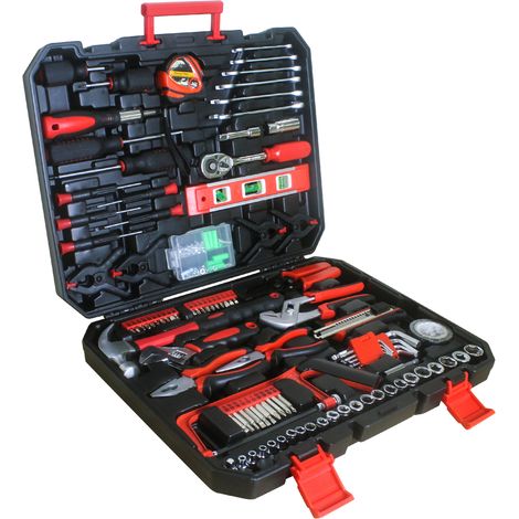 Coffret d’outils 239 pièces avec boîte verrouillable, acier au carbone, kit complet pour bricolage, maison, garage, atelier et maintenance – CHICFURN (1/5)