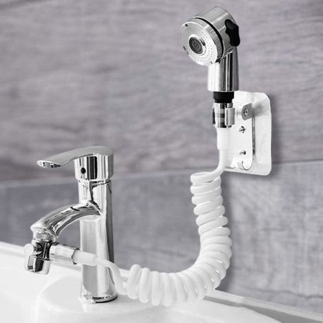Douchette Adaptable sur Robinet,Ensemble de pulvérisateur de robinet connectez Le kit de pulvérisation de Tuyau (1/4)