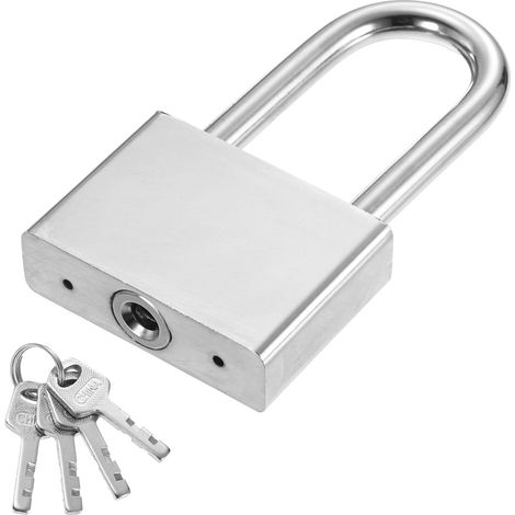 2-1/4 Pouce (57.5mm) Cadenas Renforcé, 1Pc Cadenas Haute Sécurité En Acier Allié Avec 4 Clés Pour Portail Entrepôt Conteneur D'transport Porte De Stockage Fenêtre (H:106mm) (1/5)