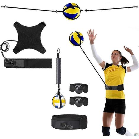 Ensemble d'équipement d'entraînement de volleyball, système d'entraînement au smash/service/batte/bras, accessoires de volleyball réglables, corde de résistance/élastique (1/5)