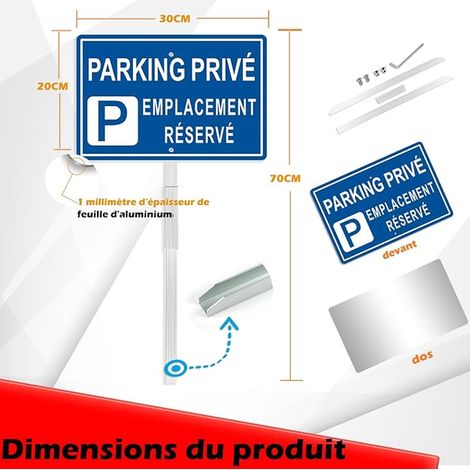 Parking Sign with Stake, Aluminium Reflective Parking Sign with Metal Stake Parking Sign (1/4)