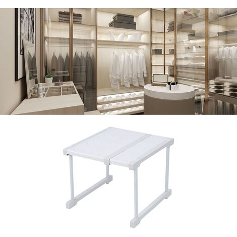 Étagère de Rangement Extensible pour Cuisine et Placard - Organiseur d'Étagère de Cabinet avec Cadre en Acier Carbone ABS PP - Longueur 27 à 38cm/10.6 à 15.0in (1/5)