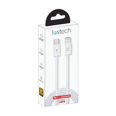 CAVO SMARTPHONE LS-NB0 LOSTECH - TYPE-C/LIGHTNING COLORE BIANCO CM 150 - 3 pezzi