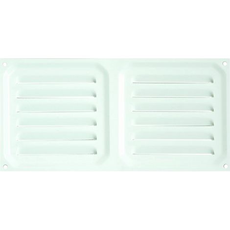 Brinox B70230D - Griglia di ventilazione 10 x 20 cm, colore: Bianco laccato