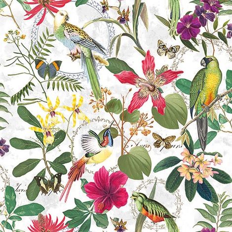 Packung mit 20 Papierservietten 33 x 33 cm - Tropischer Dschungel - Ambiente
