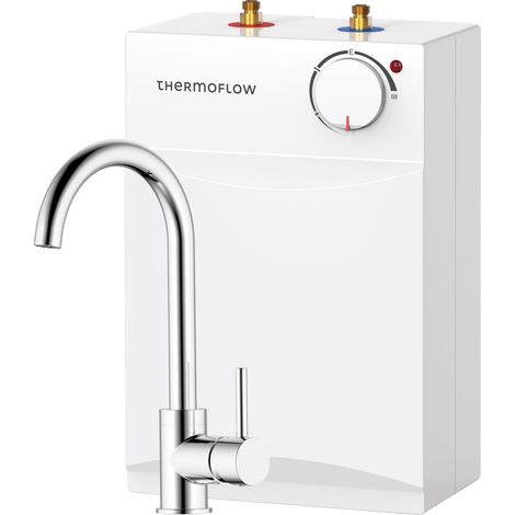 Chauffe-eau 5 L sous évier prêt à brancher + robinetterie 2 kW Thermoflow
