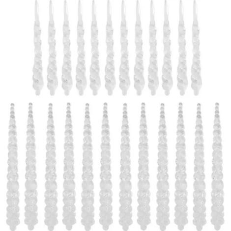 Glaçons Déco - Acrylique Transparent - Pour Sapin Noël Fenêtre Jardin - 24 Pièces (1/5)