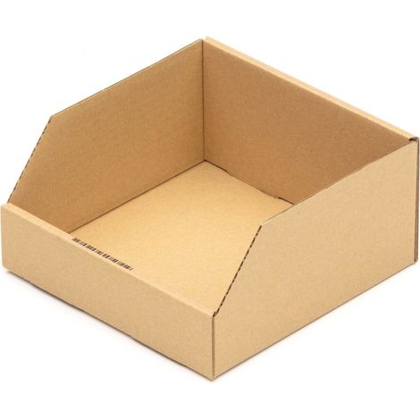 100 Regalkartons 200 x 200 x 100 mm Sortierboxen Lagerboxen Aufbewahrung Wellpappe (1/4)