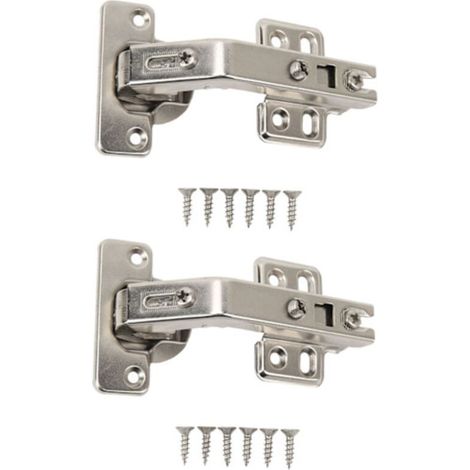 Ensemble de charnières d'angle à 135 degrés pour meubles de cuisine, comprenant 2 charnières pliantes. (1/5)