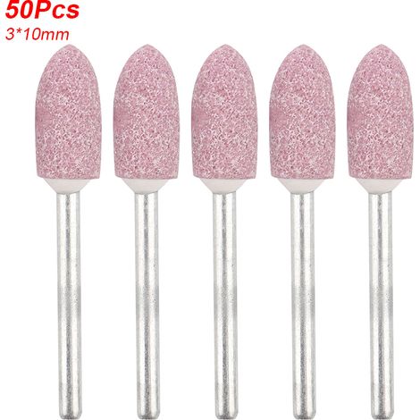 Ortviai Embouts de meulage céramique en forme de balle pour outil rotatif – 50 pièces, taille 3×10 mm (1/5)