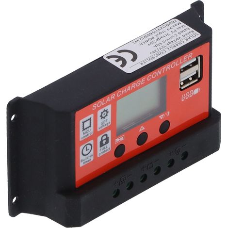60A 12V/24V PWM-Solarladeregler, 8-stufiger Batterieregler mit LCD-Anzeige für PV-Modulsysteme (1/5)