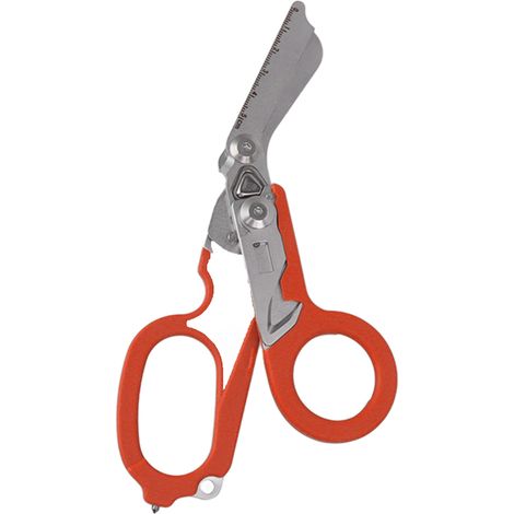 Ciseaux d'urgence en acier inoxydable, ciseaux pliants multifonctionnels, pince de camping, outil de secours, orange (1/5)