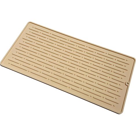 Tapis De Sechage Pour Vaisselle - En Silicone Resistant A La Chaleur - Pour Evier Comptoir Et Cuisiniere - 1 Unite (1/5)