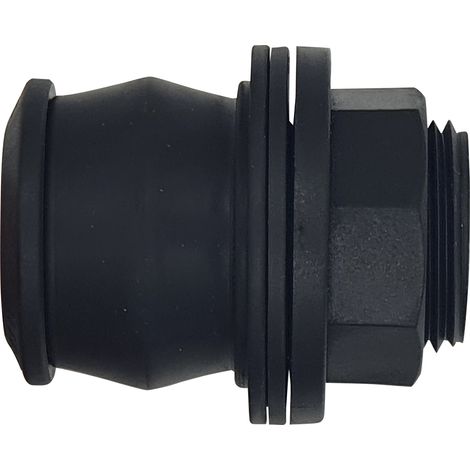 Conector de paso de tanque autoestanco para montaje exterior, macho de 1 ' - hembra de 3/4
