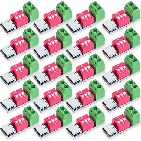 Decoy USB-C PD/QC Schnelllade-Triggerplatinenmodul USB Type-C auf 12V Hochgeschwindigkeitsladegerät 20er-Pack (1/5)