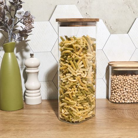 Bocal - HOME DECO FACTORY - HERITAGE - Borosilicate - Empilable - Transparent et marron
