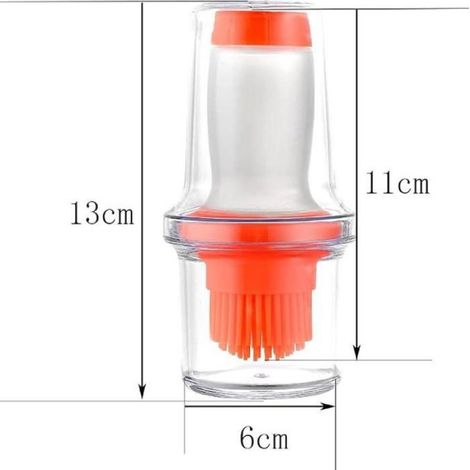 Pinceau A Huile - Distributeur Huile Silicone - Bol Verre Epais - Pour Barbecue Et Cuisson - Ensemble De 2 Unites (1/5)