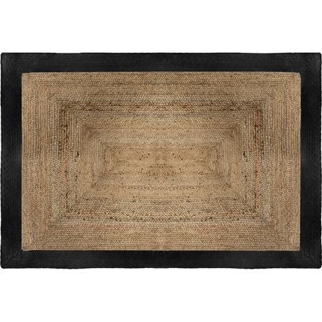 Alfombra de yute borde negro 120 x 170 cm - Atmosphera créateur d'intérieur (1/5)