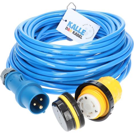Kalle Landanschlusskabel CEE 230V 16A 2,5 mm² Marinco Extreme Blau IP44 15 Meter