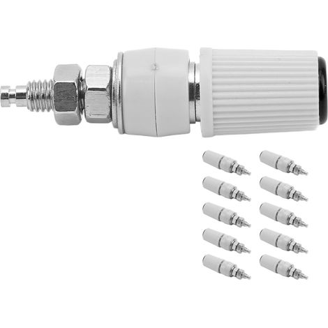 Lot de 10 embases banane femelle 4mm M5 en cuivre nickelé noir pour matériel électronique (1/5)