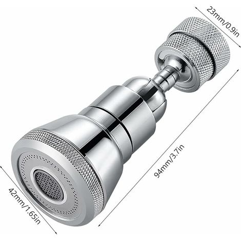 Tête de robinet de cuisine, aérateur de robinet, robinet anti-éclaboussures universel (1/4)