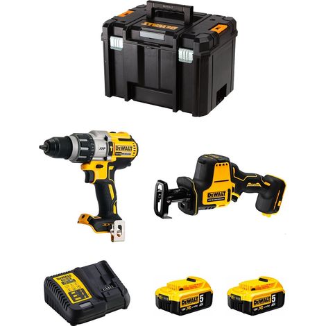 DeWALT Kit DWK217 (DCD996 + DCS369 + 2 x 5,0 Ah + DCB115 + TSTAK VI) (1/5)