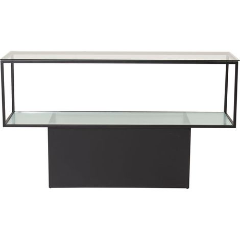 Ebuy24 – Étagère murale 35x130 cm en verre noir – Design élégant et durable – Rangement optimisé pour espaces modernes (1/5)