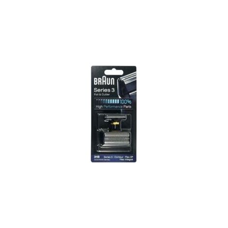Lama di ricambio Braun 31B per rasoio elettrico, compatibile con i rasoi della Serie 3 (generazioni precedenti, Serie 5000/6000), Contour, Flex XP e Flex Integral, colore nero. (1/2)