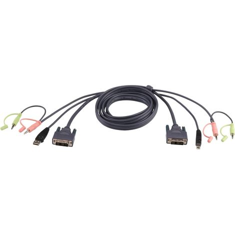 ATEN 2L-7D03UI cordon KVM DVI-I/USB/audio - 3.00M (2L-7D03UI)