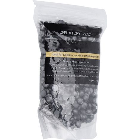 Billes de cire dépilatoire dure pour visage, aisselles et jambes, 100g, noir rétro, usage domestique. Cire chaude en perles, épilation efficace à domicile, peau lisse, format 100 grammes. (1/5)